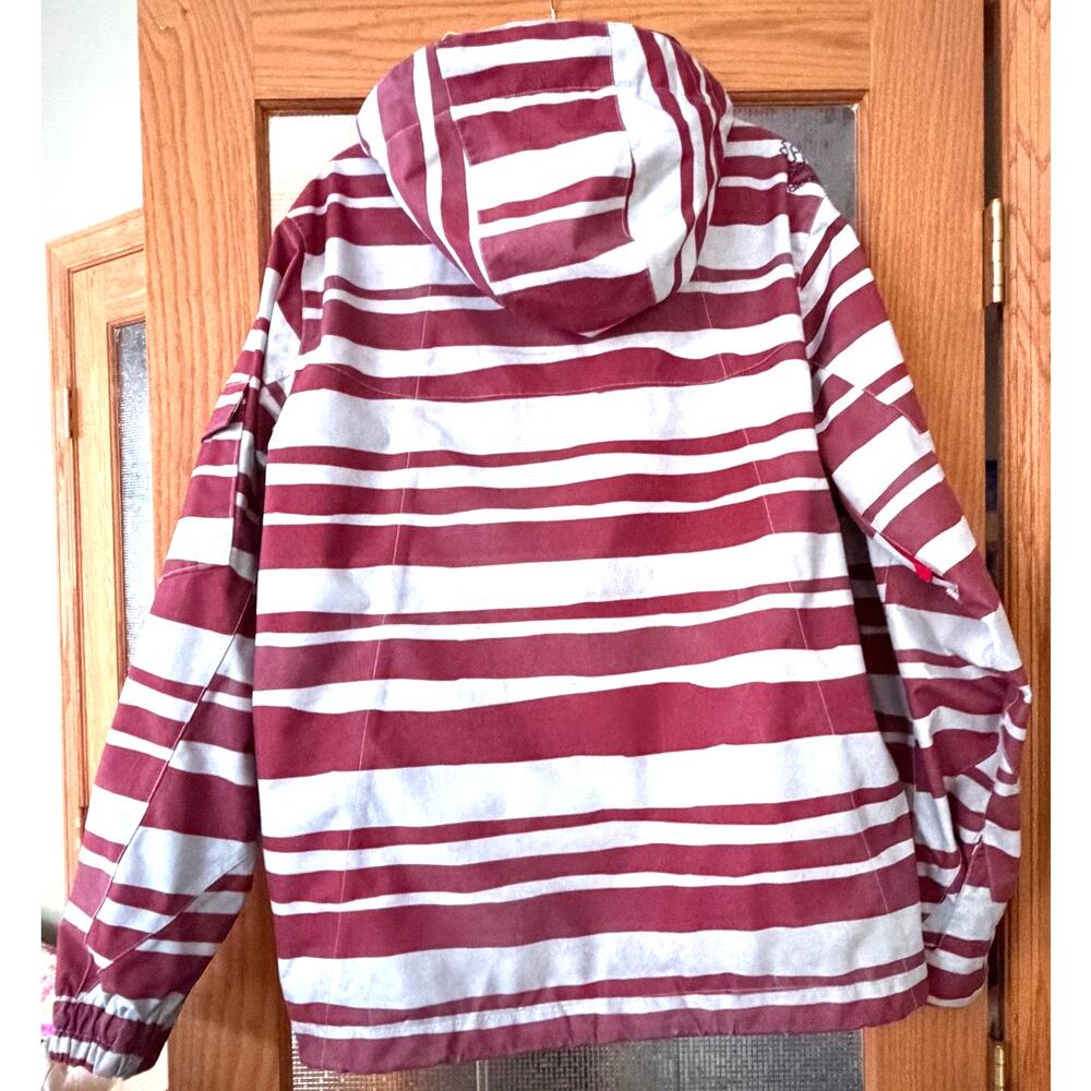 Special Blend Mens P2 Utility Jacket Snowboarding Coat Red Gray Stripe Sz Medium - Picture 7 of 16